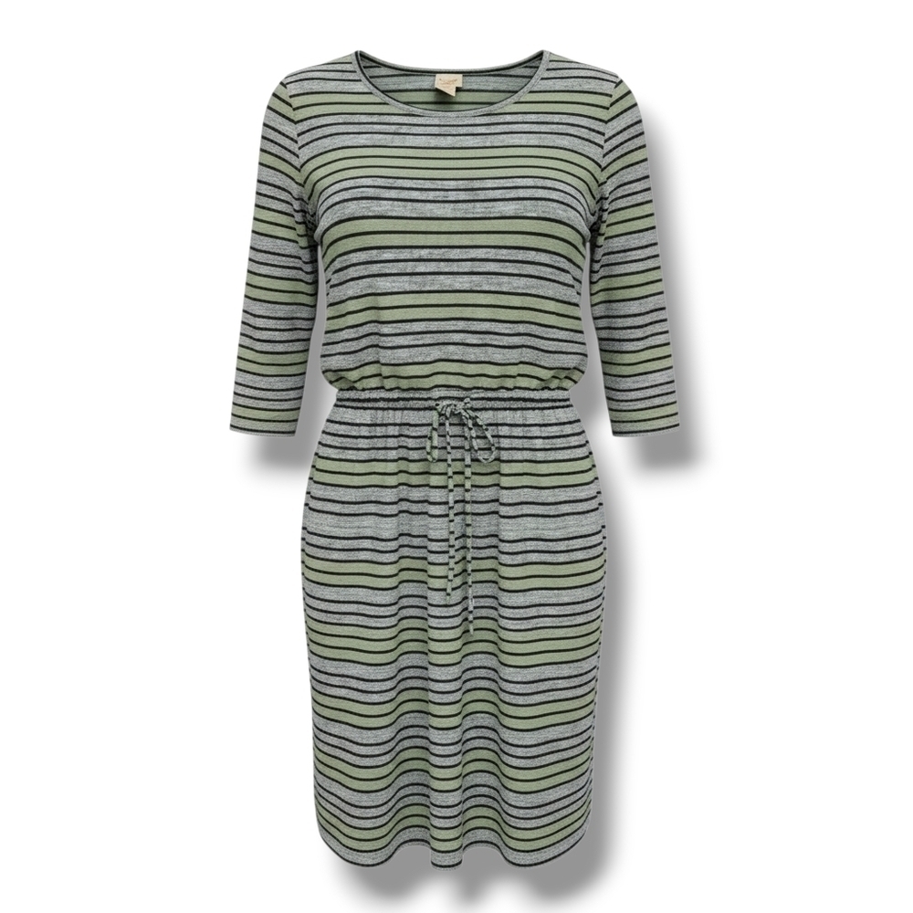 Faded Glory women's gray & green Hatch Dress - xl